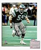 Frank LeMaster Philadelphia Eagles Autographed 8 x 10 Green Jersey Photograph with #55 Inscript