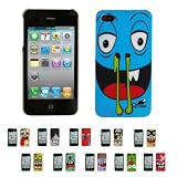 Apple iPhone 4 4S (iPhone 4G, iPhone 4S, iPhone 4th Generation) 8GB 16GB 32GB 64GB FUNNY FACES Matte Finish Snap-On Slim Fit Polycarbonate Crystal Case Cover + Free Screen Protector (Many Colors Available)