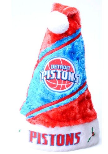 Detroit Pistons NBA Colorblock Himo Plush Santa Hat