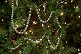 12mm Silver Metallic Beaded Garland for Tree Trimming, Home & Party Decorating