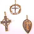 Set of Three Fedorov style pendants - Solid Sterling Silver with 24 Karat Gold - Fedorov`s original masterpiece