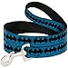 Buckle Down Pet Leash - Bat Signal-3 Blue/Black/Blue - 4 Feet Long - 1