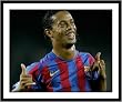 Ronaldinho FC Barcelona Framed 8x10 Photograph Smiling Thumbs Up