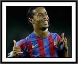 Ronaldinho FC Barcelona -Smiling Thumbs Up- Framed 8x10 Photograph