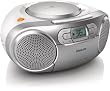 Philips AZ127/12 CD-Radiorekorder (Dynamic Bass Boost, UKW-Tuner, 20 CD-Titel programmierbar, Cassetten-Deck) silber