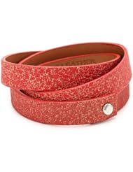 Leighelena Distressed Red Triple Wrap Bracelet