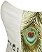 ANGEL FASHIONS Women's One Shoulder Peacock Party Peplum Chiffon Wedding Dress