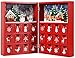 BRUBAKER Advent Calendar Wooden Christmas Book with 24 Drawers - Red - 8.3 x 3.5 x 11.8 inches