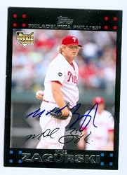 Mike Zagurski autographed Baseball Card (Philadelphia Phillies) 2007 Topps Rookie #UH198
