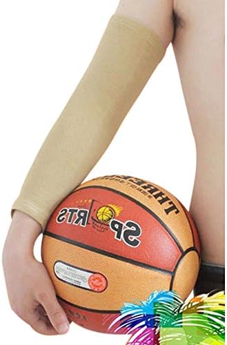 Aselling Unisex Summer Breathable Elastic Stretchy Modal Fiber Sleeve Elbow Support Brace, One Size (Beige)