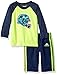 adidas Baby Boys' Long Sleeve Tee and Pant Set, Dark Indigo Heather, 9 Months
