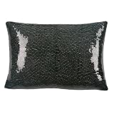 Blissliving Home Sasha Pillow, Black, 12 by 16 Inches by 