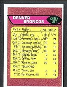 1976 Topps #458 John Ralston Denver Broncos Signed AUTO Approval Sticker - JSA Certified - Signed NFL Football Cards