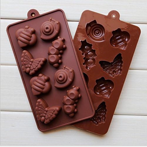 New 8 Lovely Insects Silicone Chocolate Mold Candy Shaping Cake Decorating Cake Cooking Tools Ice Modelling Mould