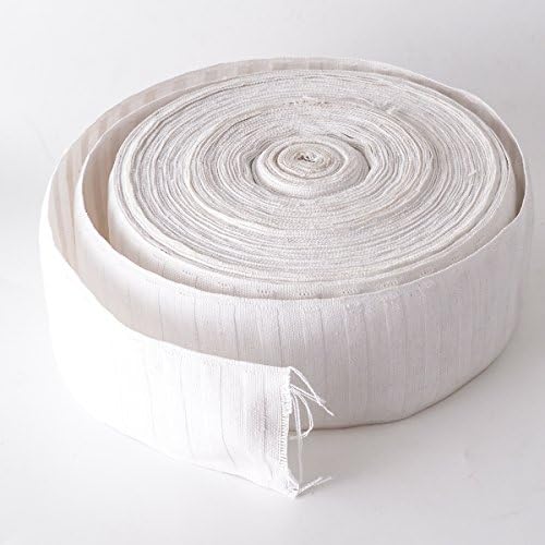 Tayily Cotton 3.2 inch Curtain Heading Deep Pinch Pleat White Tape (20-Yard)