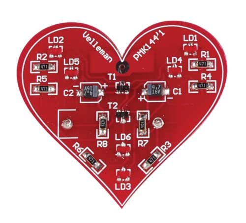 SMT LED Flashing Heart Kit
