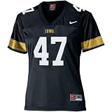 Nike Iowa Hawkeyes #47 Black Ladies Replica Football Jersey