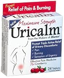 Uricalm Effective Pain Medicine Plus Cranberry, 24 Tablets (Pack of 4)