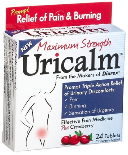 Uricalm Effective Pain Medicine Plus Cranberry, 24 Tablets (Pack of 4)