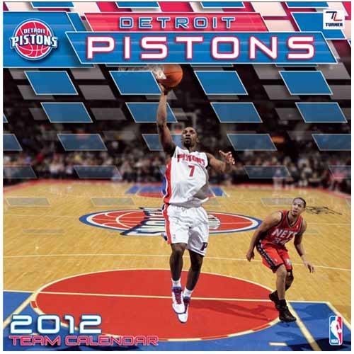 John F. Turner Detroit Pistons 2012 Wall Calendar - 12X12