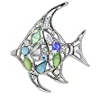 Pugster Silver Tone Ocean Fish Brooch