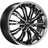 Motiv Mystique 20x8.5 Chrome Black Wheel / Rim 5x120 with a 35mm Offset and a 74.10 Hub Bore. Partnumber 402CB-2851235