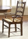IMAGE OF Attic Heirlooms Ladderback Arm Chair in Rustic Oak (Set of Two) - Broyhill 5399-82