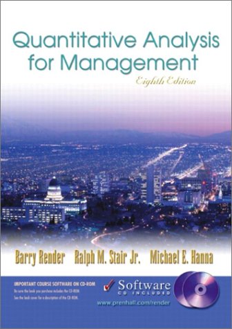 Quantitative Analysis for Management and Student CD-ROM, Eighth