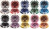 IMAGE OF Ultimate Laser 14gm Poker Chip Sample Set - 10 New Chips