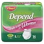 Depend Super Absorbent Female Underwear, Large, 16-count Packages (Pack of 4)