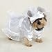 Dog Wedding Dress Veil Bride Costume - Size Large