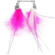 Handcrafted Pink Sparkler Feather Nipple Barbell