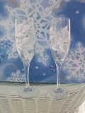 Hand Painted Champagne Flutes