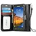 J&D Case Compatible for Galaxy S7 Active Case, Wallet Stand Slim Fit Heavy Duty Protective Shock Resistant Flip Cover Wallet Case for Galaxy S7 Active Wallet, Not for Galaxy S7, Black