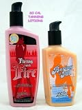 ZOE BY CALIFORNIA TAN FLIRTING WITH FIRE INDOOR TANNING BED LOTION WITH FREE GIFT BARING IT ALL