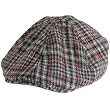 New Wool Tweed Stripe Ivy Driving Driver Golf Cap Hat * Black * Medium / Large