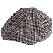 New Wool Tweed Stripe Ivy Driving Driver Golf Cap Hat * Black * Medium / Large