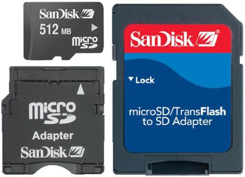 Cover image : SanDisk microSD Memory Kit 512MB SDSDQ-512-J3K