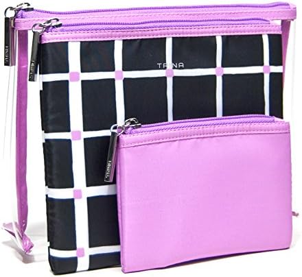 Trina Check Yourself 3PC Purse Kit Cosmetic Bags