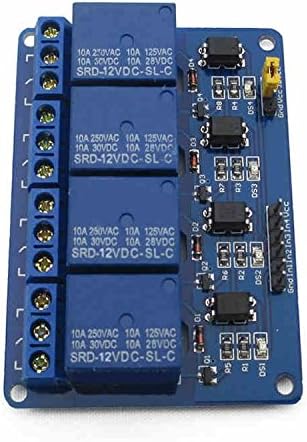 QINGRENGU® 4 Channel 5V Relay Module Shield with Optocoupler for PIC AVR DSP ARM TTL Arduino UNO 2560 1280 STM32 Raspberry Pi