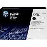 HP CE505XD Laserjet 05X Dual Pack Cartridge - Retail Packaging - Black