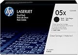 HP Laserjet 05X Black Dual Pack Cartridge in Retail Packaging (CE505XD)