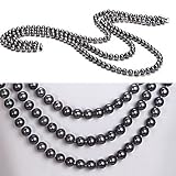 Black 6-7mm AA Freshwater Pearl Necklace 18 inch