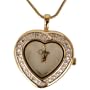 Colibri Heart Pendent CZ Stones Watch Locket With Chain Keepsake Box PWD020003