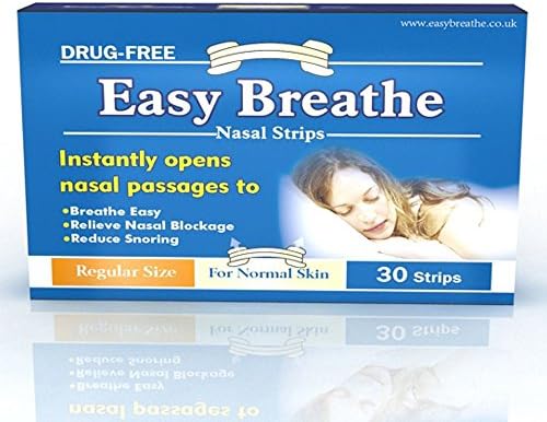 Easy Breathe Natural Nasal Strips - Regular Size (s/m)** Drug Free**Relieve from Nasal Congestion. 100% Drug free. No adverse effect. 100% Satisfaction Guarantee. Solution for sound night sleep. (90)