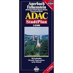 ADAC Stadtpl�ne, Auerbach, Falkenstein mit Rebesgr�n und Rodewisch