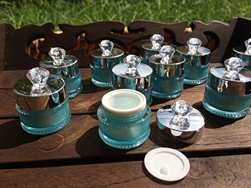 10 Packaging Empty Container Jar Cream Lotion Cosmetic Make up Tester Blue 5g.