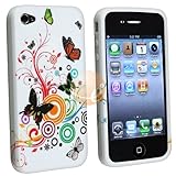 Butterfly Hard Gel Silicone Case Cover Compatible With iPhone 4 4th