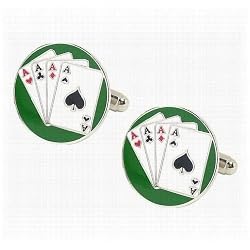 Classic Aces Playing Card Cufflinks