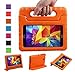 NEWSTYLE Shockproof Light Weight Kids Case with Protection Cover Handle and Stand for Samsung Galaxy Tab 4 7-inch, SM-T230, SM-T231, SM-T235 - Orange (Not Fit Other Models)